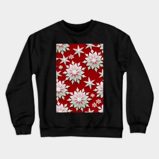 Christmas Seamless Pattern - Snowflakes on red #2.4 Crewneck Sweatshirt